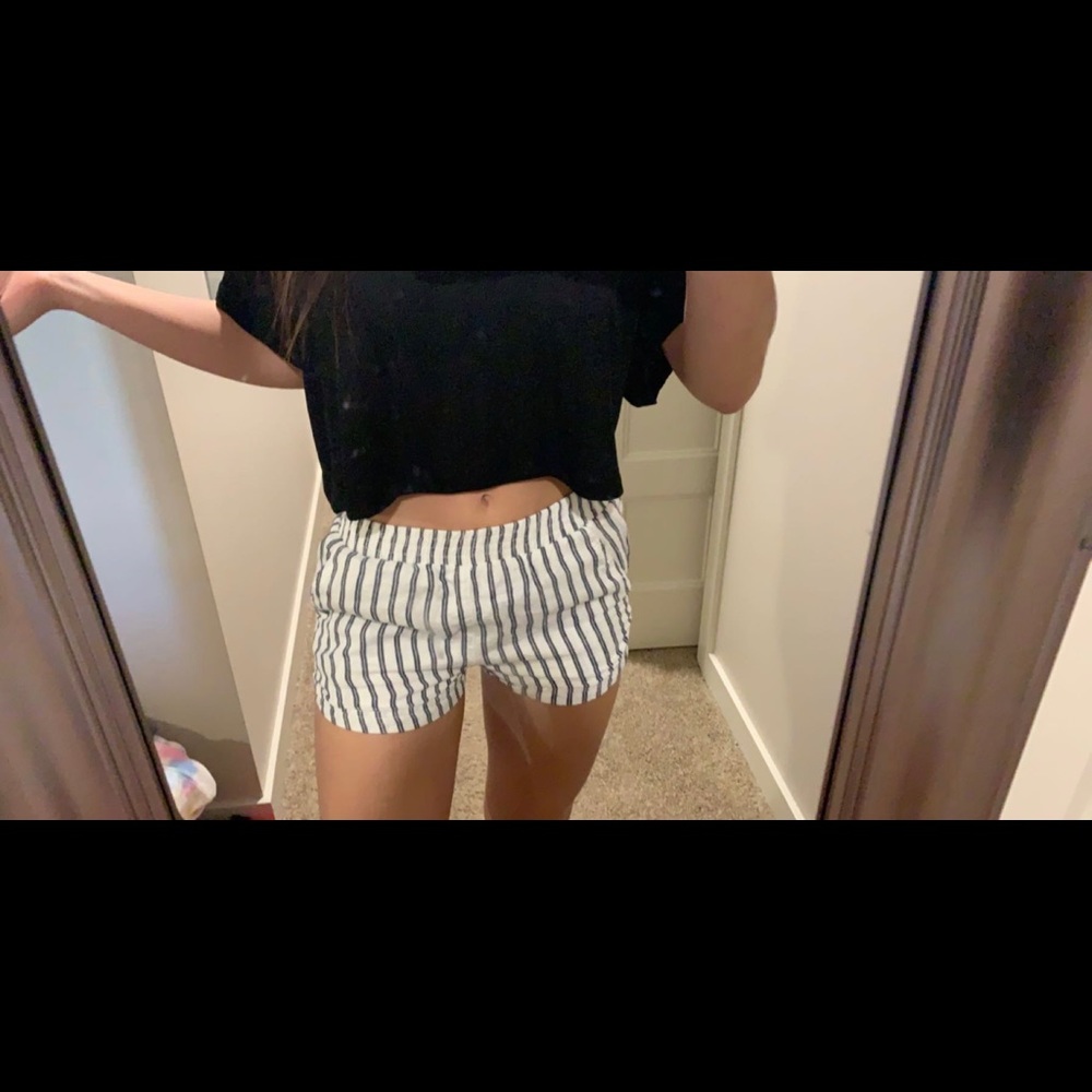 Striped soft shorts